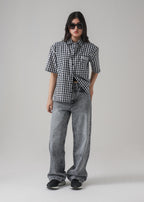 The Glitch Grey Loose Acid Denim