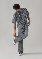 The Glitch Grey Loose Acid Denim
