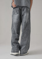 The Glitch Grey Loose Acid Denim