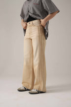 Trail Stripe Beige Loose Denim