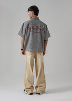 Trail Stripe Beige Loose Denim