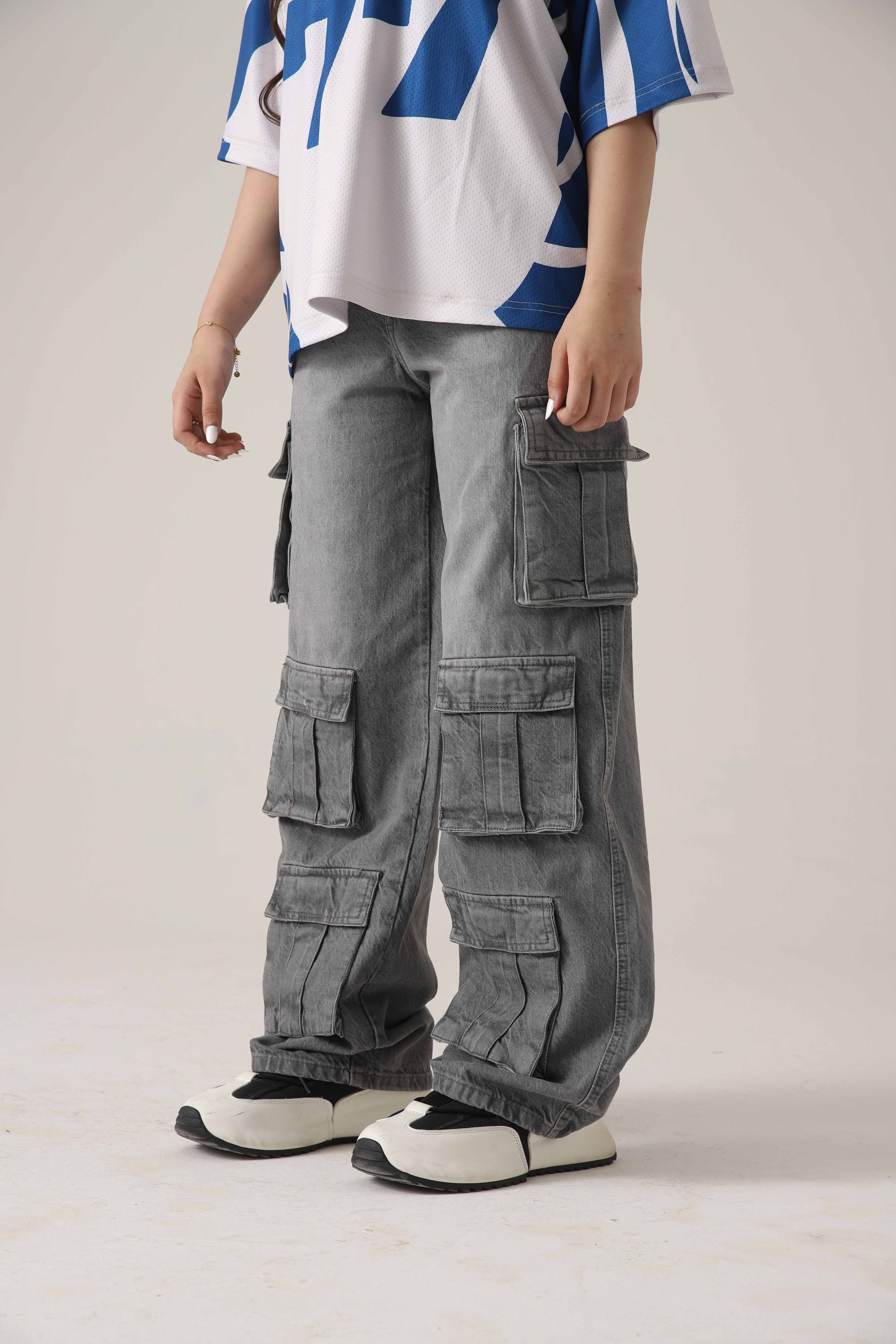 The Bunker Grey Loose Cargo Denim Secondary image