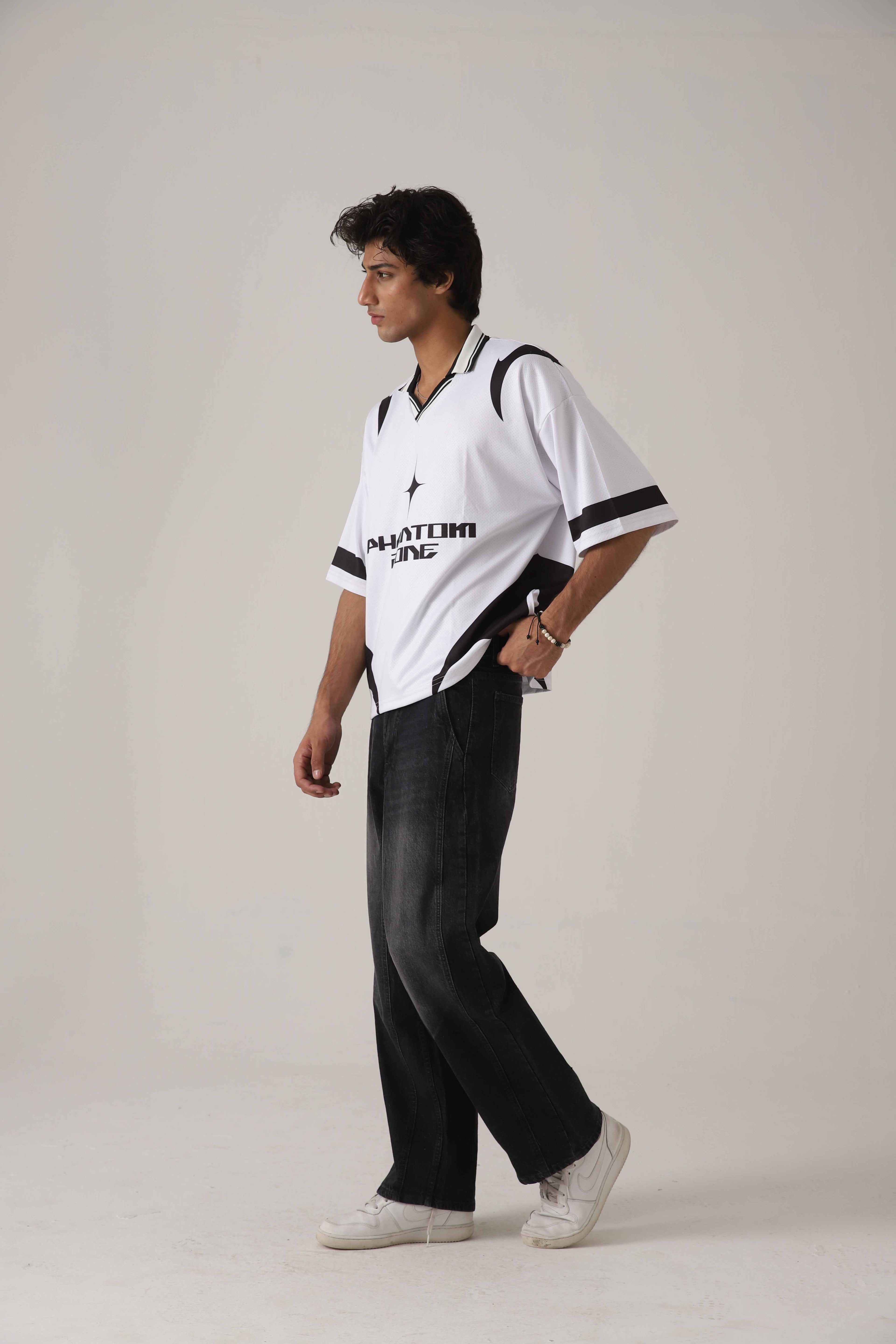 The Shadow Rail Black Loose Denim