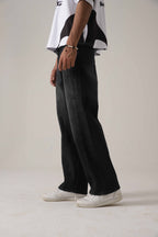 The Shadow Rail Black Loose Denim