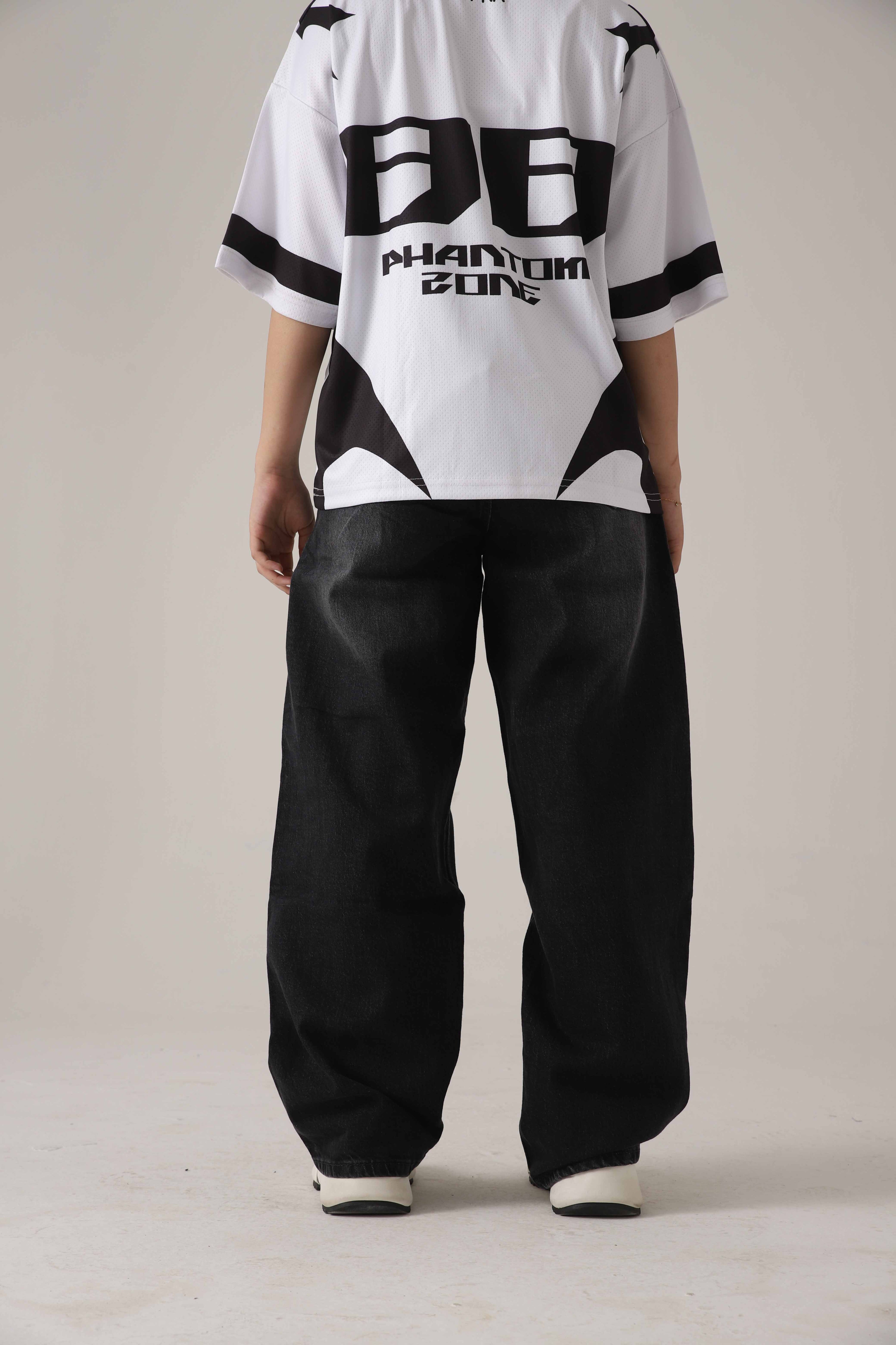 The Shadow Rail Black Loose Denim