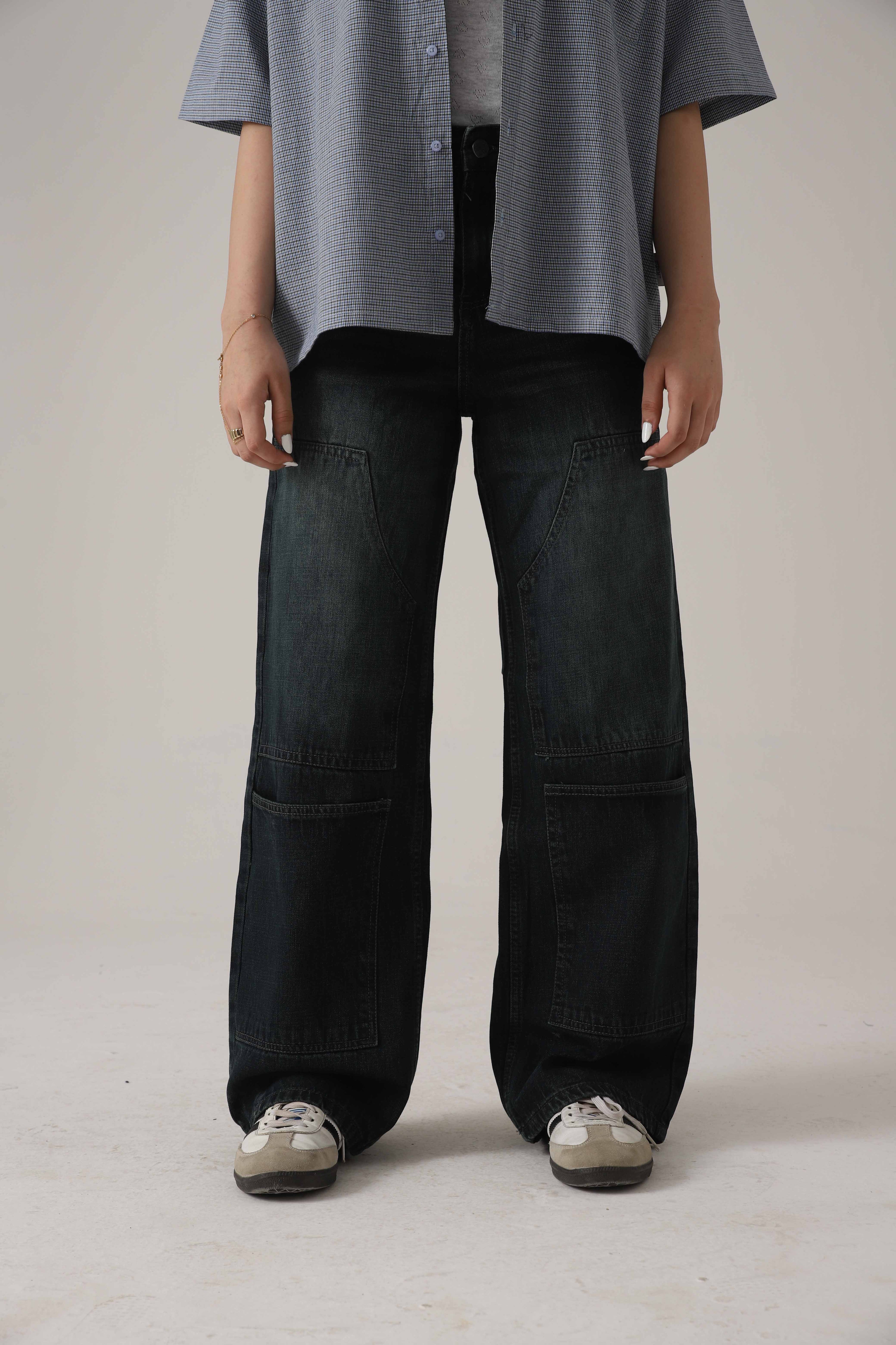 The Utility Olive Loose Denim