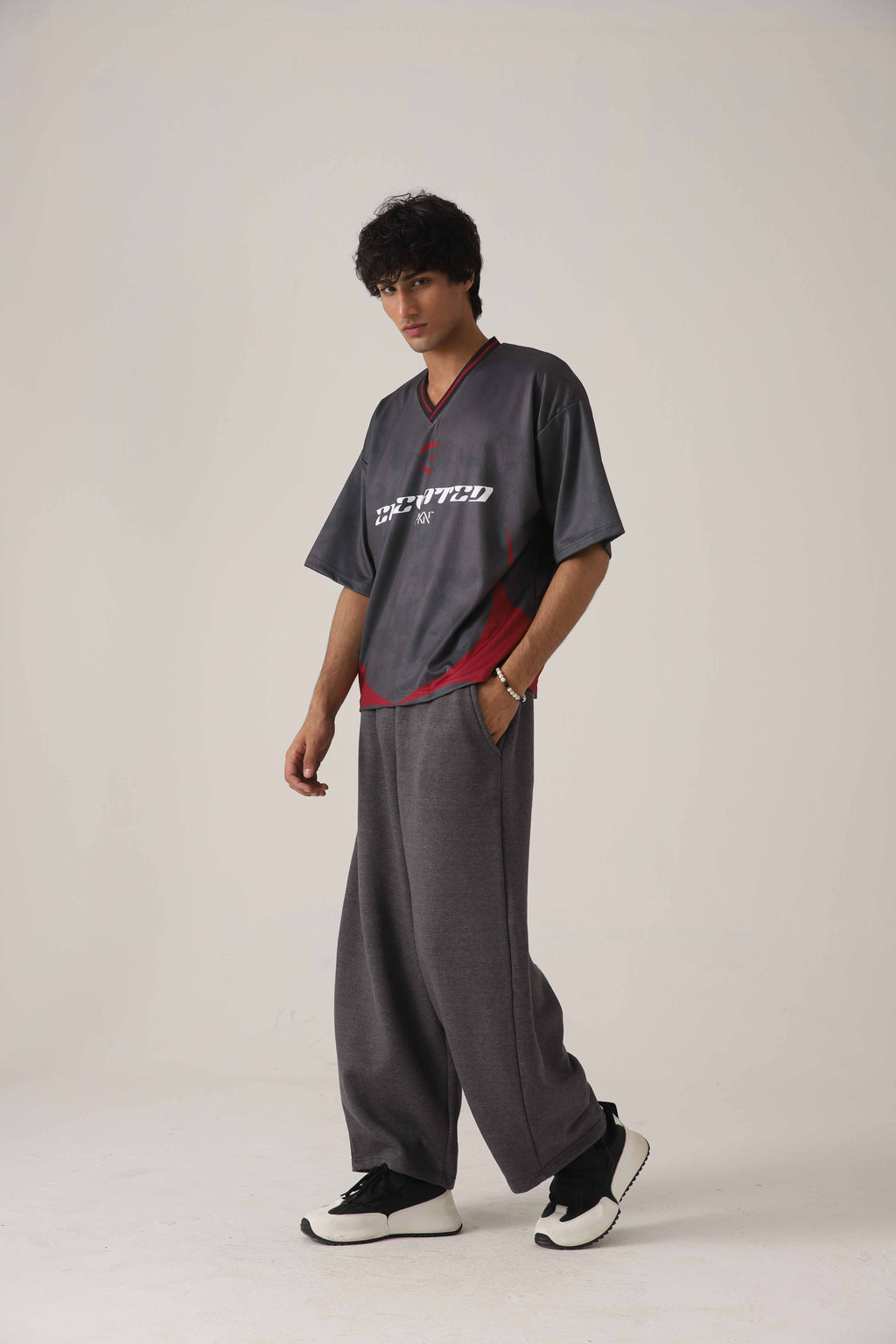 The Eclipse Charcoal Loose Trouser