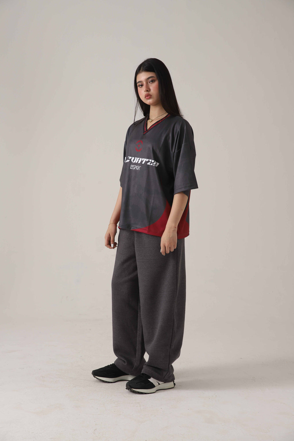 The Eclipse Charcoal Loose Trouser