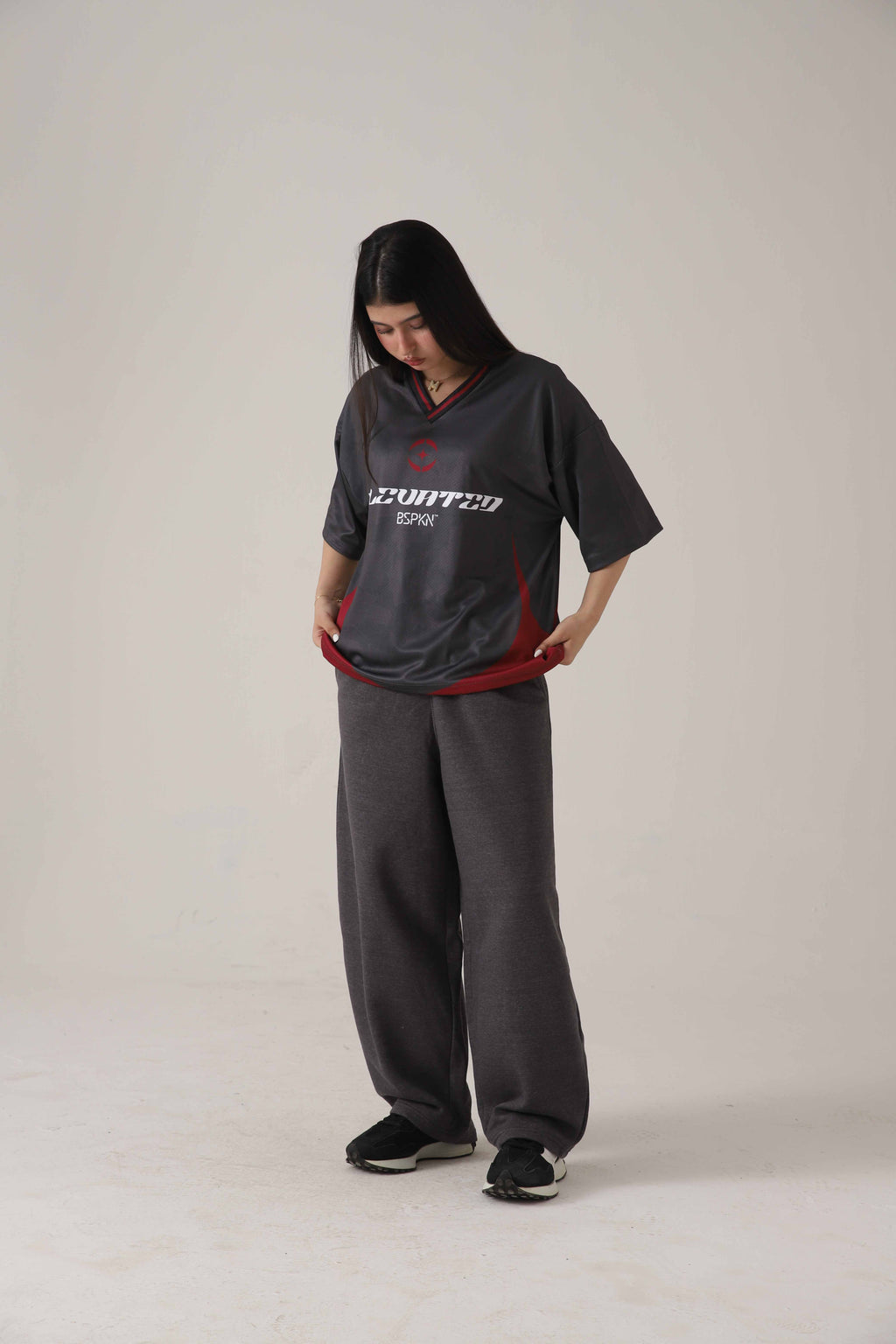 The Eclipse Charcoal Loose Trouser
