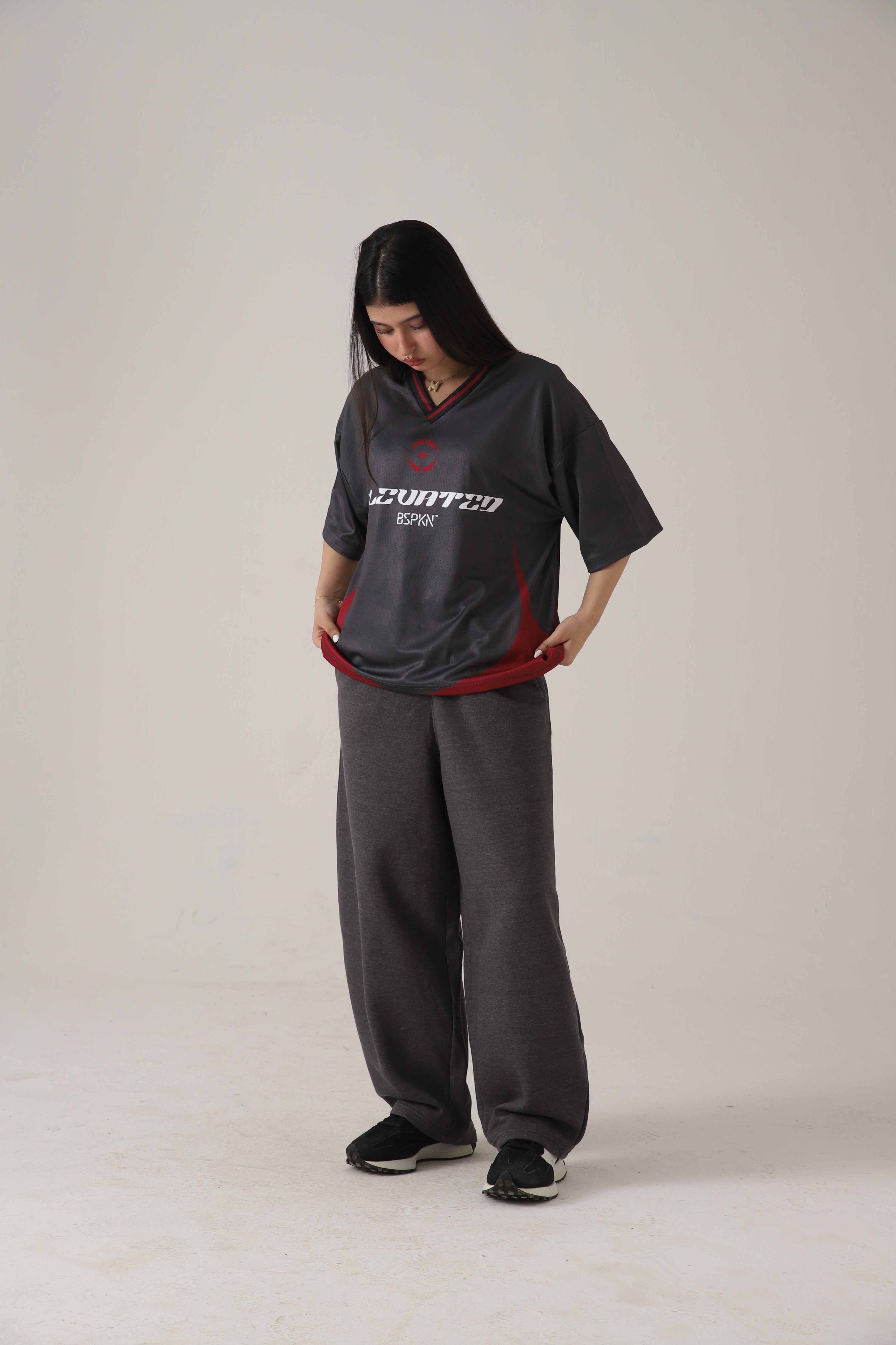 The Eclipse Charcoal Loose Trouser