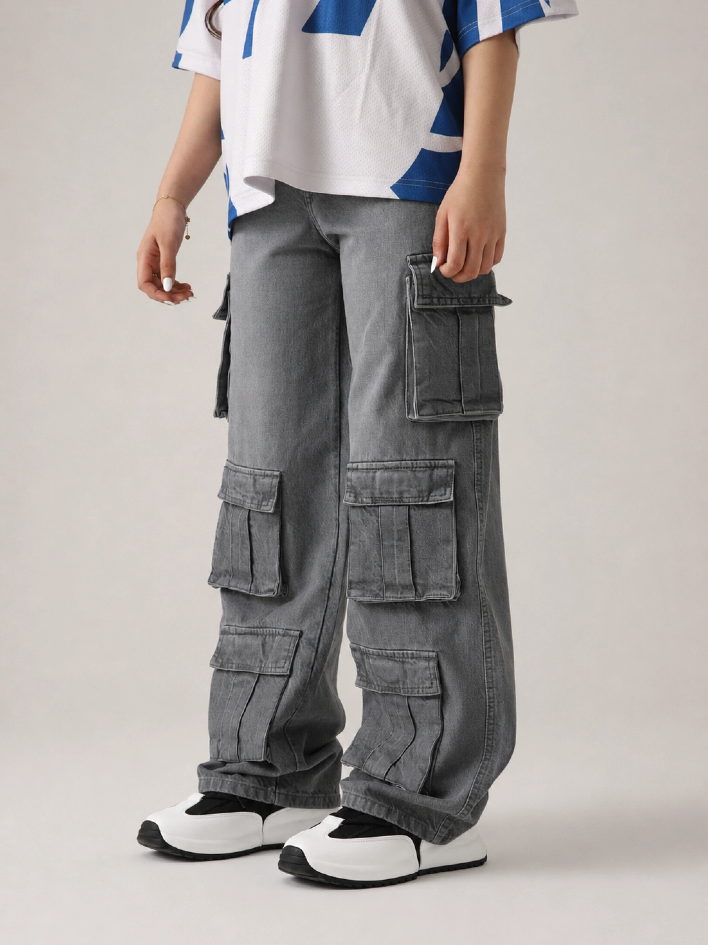 The Bunker Grey Loose Cargo Denim Secondary image