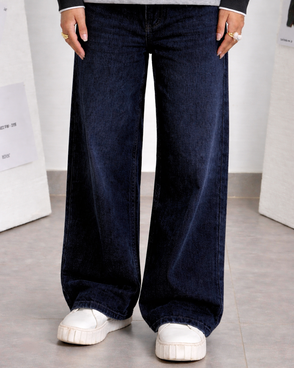 Coated Indigo Denim - Loose Fit - UNISEX