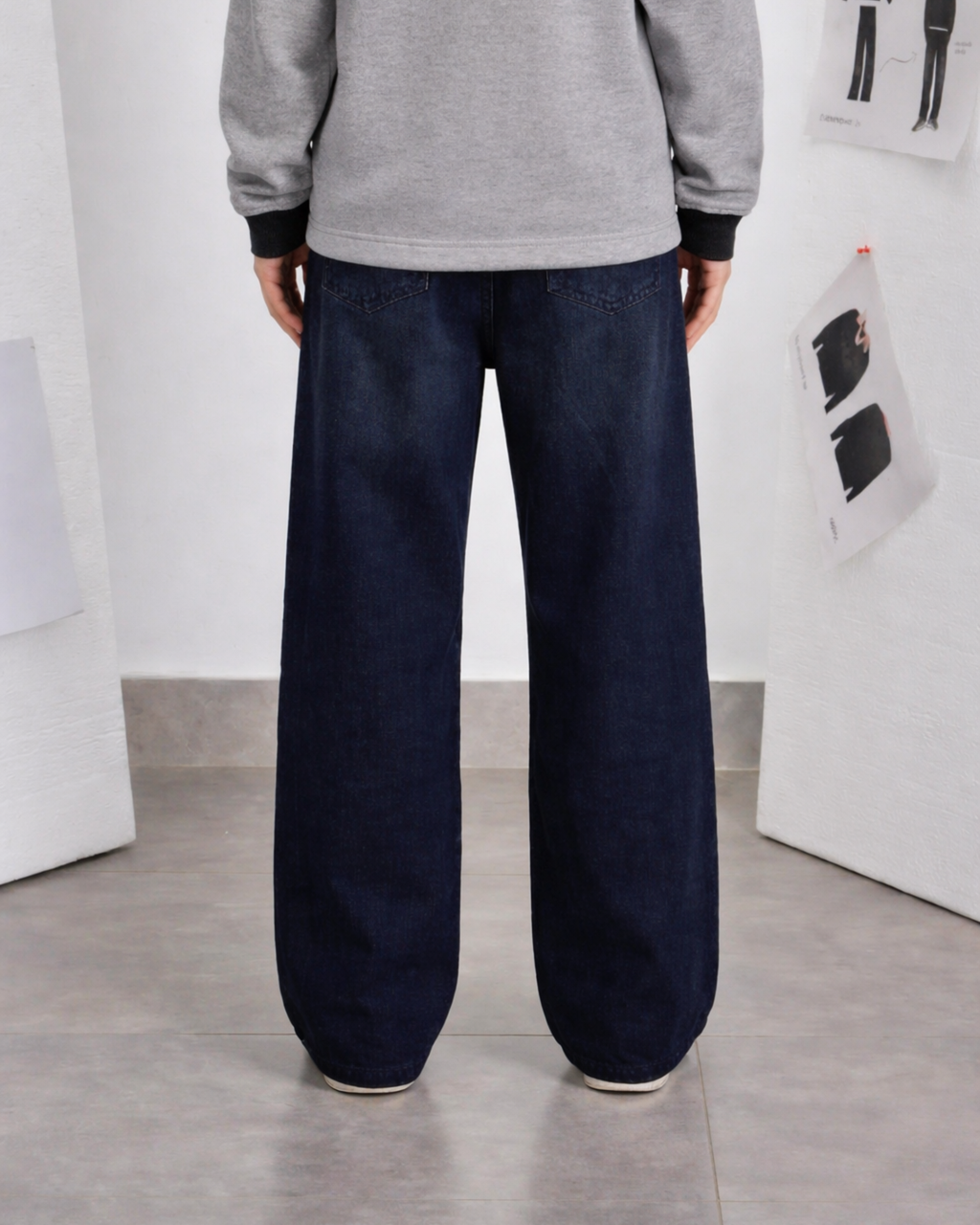 Coated Indigo Denim - Loose Fit - UNISEX