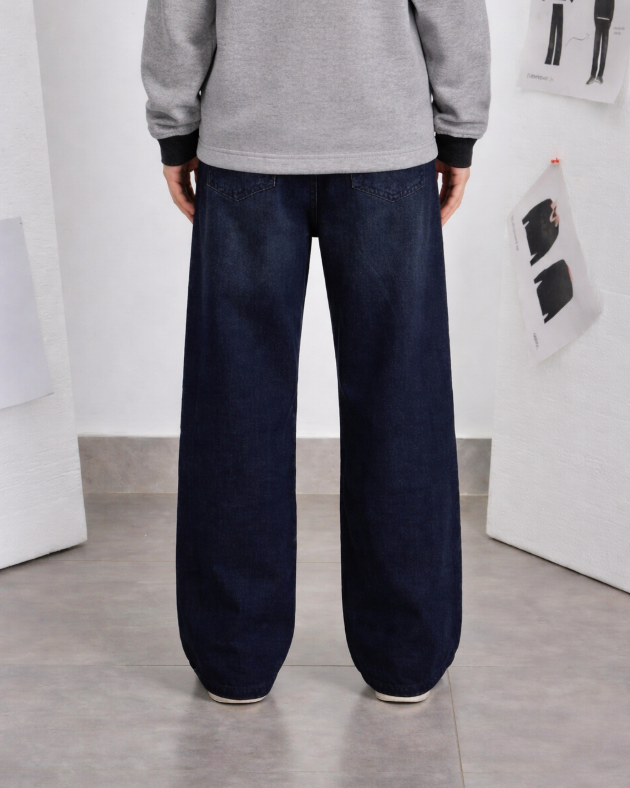 Coated Indigo Denim - Loose Fit - UNISEX