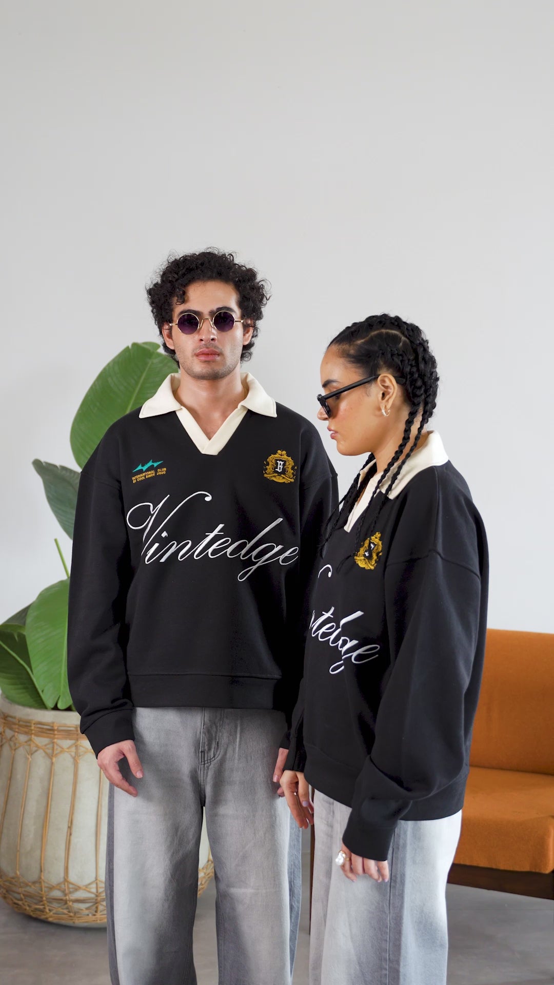 EMBLEM POLO SWEATSHIRT – OVERSIZE
