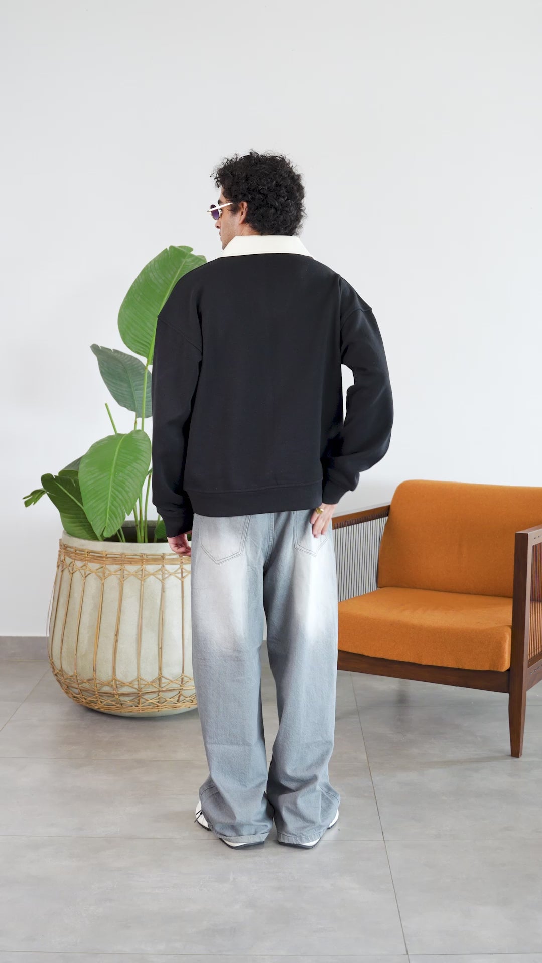 Overcast Grey Denim - Loose fit - UNISEX