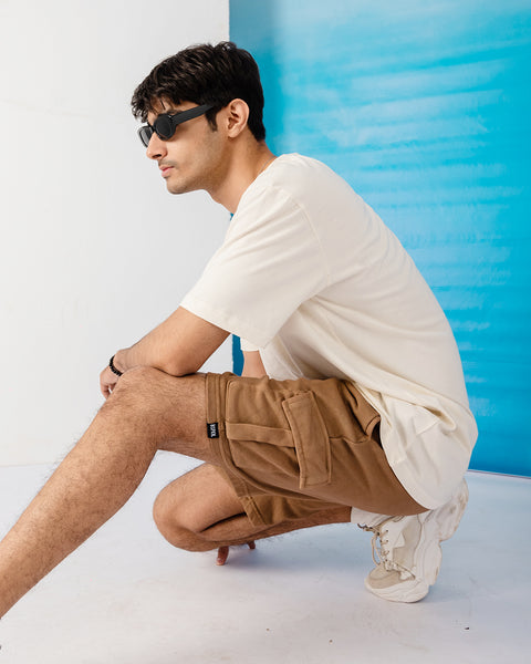 Brown Cargo Short-UNISEX