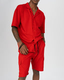 Red Cuban Co-ord Set