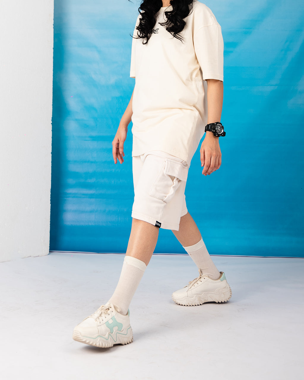 Ecru Cargo Short- UNISEX