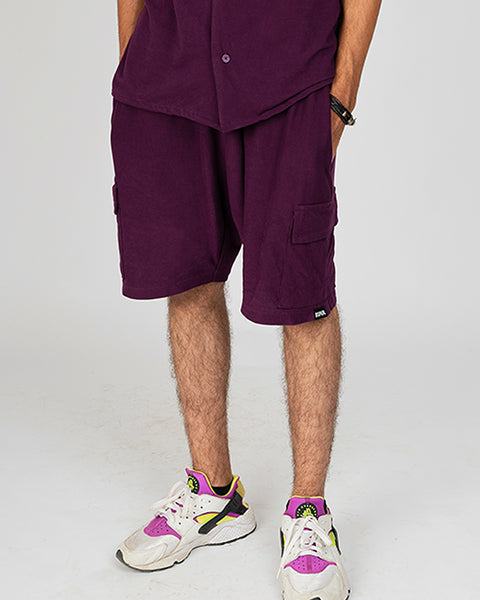 Purple Cargo Shorts